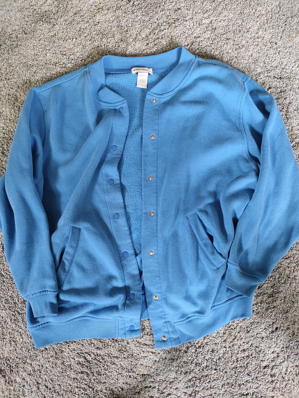Draper's & Damon's Blue Fleece Snap Jacket